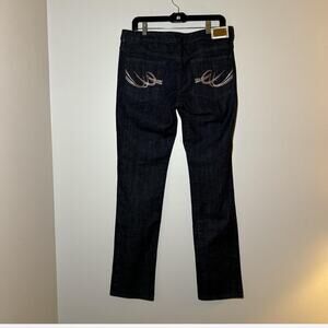 Pink rhinestone vintage jeans